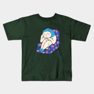 depressed cat Kids T-Shirt